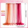 Pink Orange Party Decoration Table Runner, 3 Pack Boho Chiffon