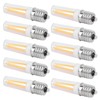 10Pcs E17 Long Filament Bulbs AC110V 3W for Chandelier Ceiling