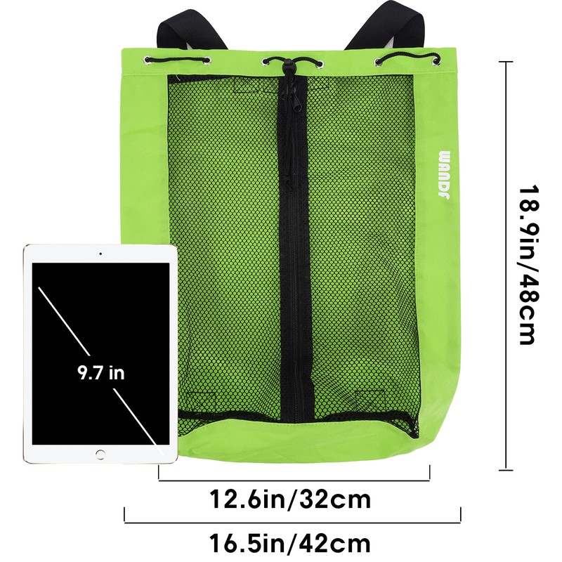 WANDF Swim Bag Mesh Drawstring Backpack Beach Backpack for Swimming,