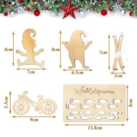 Pack of 5 Gnome Stencil Footprints, Gnome Footprints Stencil, Christmas Gnome Accessories, Gnome Accessories Footprints, Wooden Gnome Footprints for Glass Door Floor, Christmas Decoration