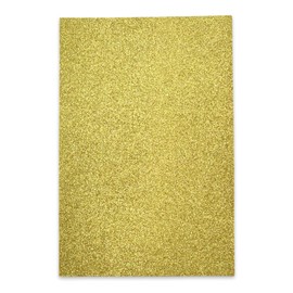Coolprints Cartulina Diamantada Glitter Purpurina Premium 280gr 20cm x 30cm 10 Piezas (Dorado Brillante)