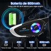 Intercomunicador para Casco de Moto con MicróFono, Auricular Bluetooth 5.4,
