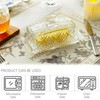 Crystal Covered Butter Dish,8inch Classic Glass 2-Piece Design Butter Keeper