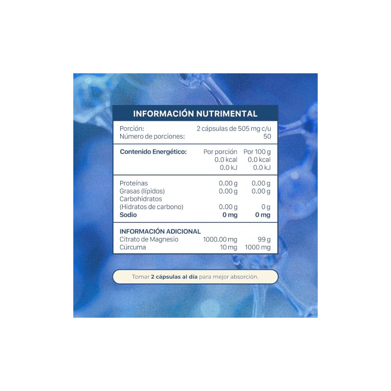 Beautimate Citrato De Magnesio 500mg 100 Cápsulas, Alta Absorción, Premium,