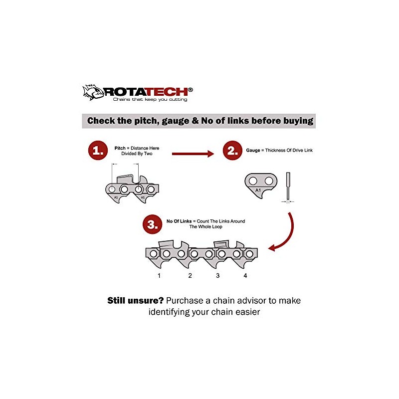 Genuine Rotatech Chainsaw Chain to Fit 58CC 20" Petrol Chainsaw