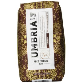Caffe Umbria Fresh Seattle Whole Bean Roasted Coffee, Arco Etrusco Blend Dark Roast, 12 oz. Bag