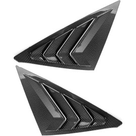 YINGTUU for Honda 11th Gen Civic Hatchback 2022-2026 Accessories Sport Car Exterior Rear Side Window Louvers Triangular Window Glass Blinds (Carbon Fiber Style)