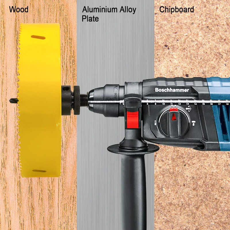 Acekit 7 inch Hole Saw With 7/16 Arbor HSS Bi-Metal
