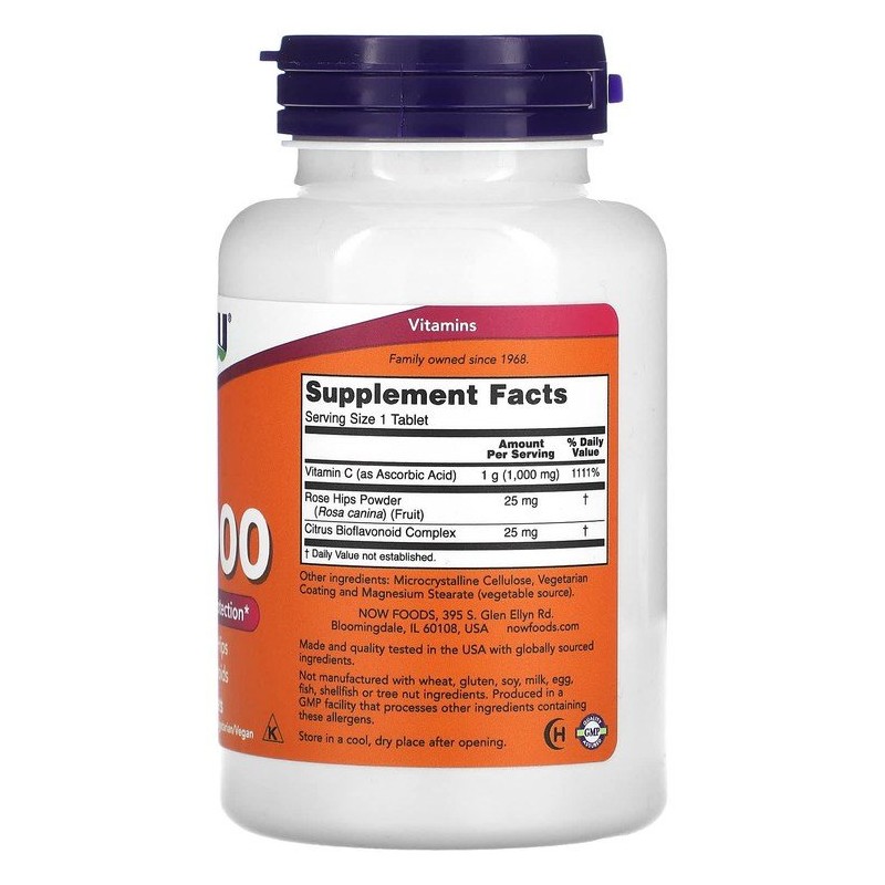 C-1000, Rose Hips and Bioflavonoids, 100 tablets / C-1000, 로즈힙