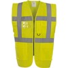 Yoko Men's Yk002/Hvw801 Multi-Functional Executive Hi-vis Waistcoat, Yellow, Small