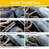 Arokzn 4pcs Smoke Tinted Tape-On Side Window Visor Rain Guards
