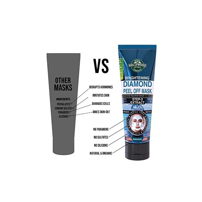 Hollywood Style Brightening Diamond Peel-off Mask 3.2 Ounce