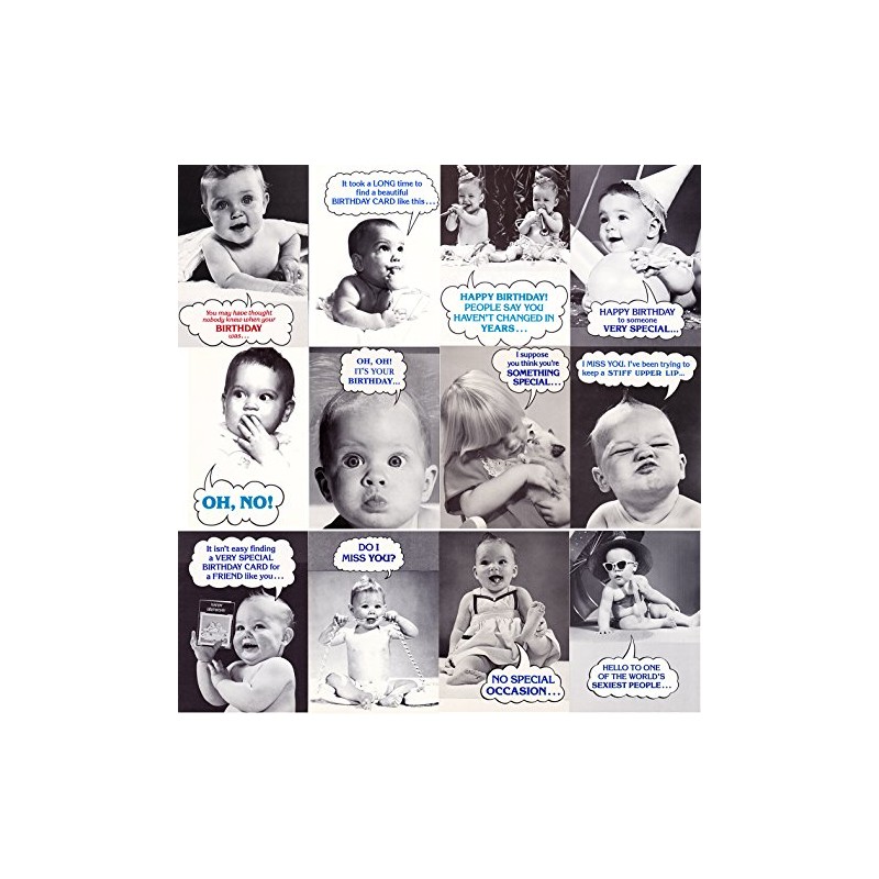 Family Album All Occasion Funny Greeting Card Assortment - Birthday,