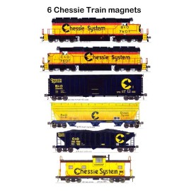 Chessie System Freight Train 6 magnets Andy Fletcher