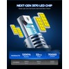 H13/9008 Bulb, 1200% Brighter Output 6500K Bright White, Simple Plug
