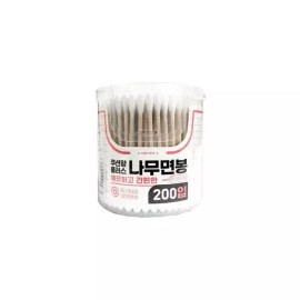 Cushion Wang 쿠션왕 플러스 케이스 나무면봉 200입 샤워/목욕 Cushion King Plus Case Wooden Cotton Swabs 200ea Shower/Bath