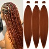 Brown Pre-stretched Braiding Hair hypoallergenic ez braid Color 30 pre