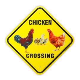 Chicken Crossing Sign, 12"x 12" .04" Aluminum Reflective Sign Rust Free Aluminum-UV Protected and Weatherproof