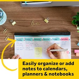 Post-it Marcadores de Pgina Adhesivos, 2.2 cm x 7.3 cm, Colores Ultra Variados, 4 pads, 50 marcadores por pad                                         