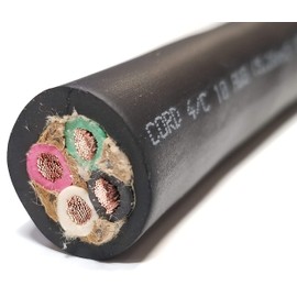 SOOW 10/4 Bulk Cable - SOOW Jacket, 25 Amps, 4 Wire, 600v - Water and Oil Resistant (10 ft)