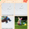 6PCS Easter Bunny Yard Signs Decorations Outdoor with Stakes Cute
