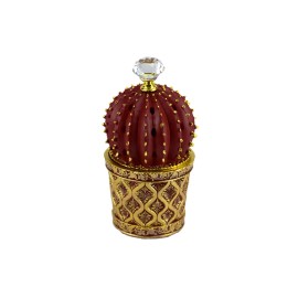 Intense Oud Succulent (Cactus) Style Closed Incense Bakhoor Burner - Red