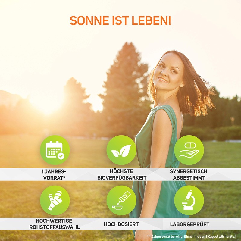 SRS® Vegan Vitamin D3+K2: For More Sunshine in Life, Vitamin