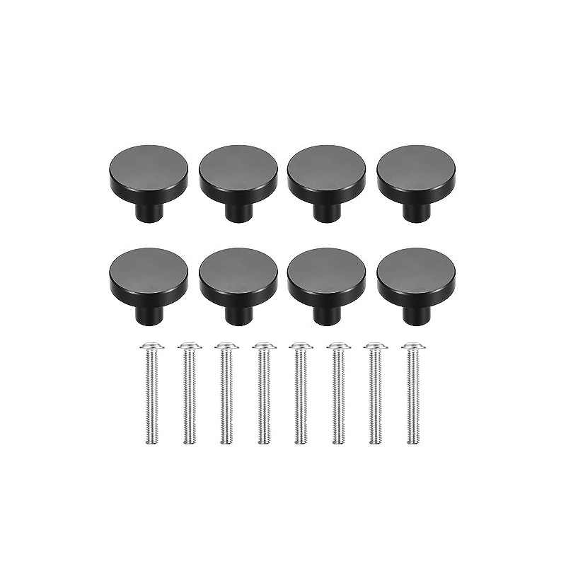 HAOCHEN Cabinet Knobs, Pack of 8 Round Furniture Knobs, Drawer