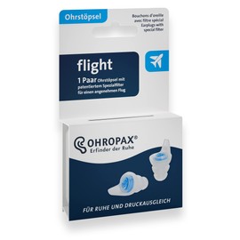 Ohropax - flight - Ohrstöpsel mit patentiertem Spezialfilter für das Fliegen - 1 Paar - sorgt für