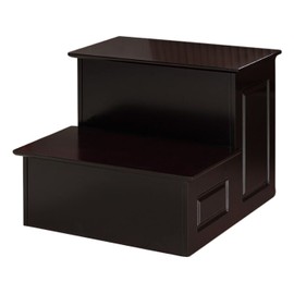 KB Designs - 2 Step Wood Step Stool for Kitchen, Bathroom, Bedroom, Living Room, Cherry