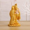 Qianly Hindu Radha Krishna on Lotus Statue Lifelike Decorative 10.5x8x18.8cm