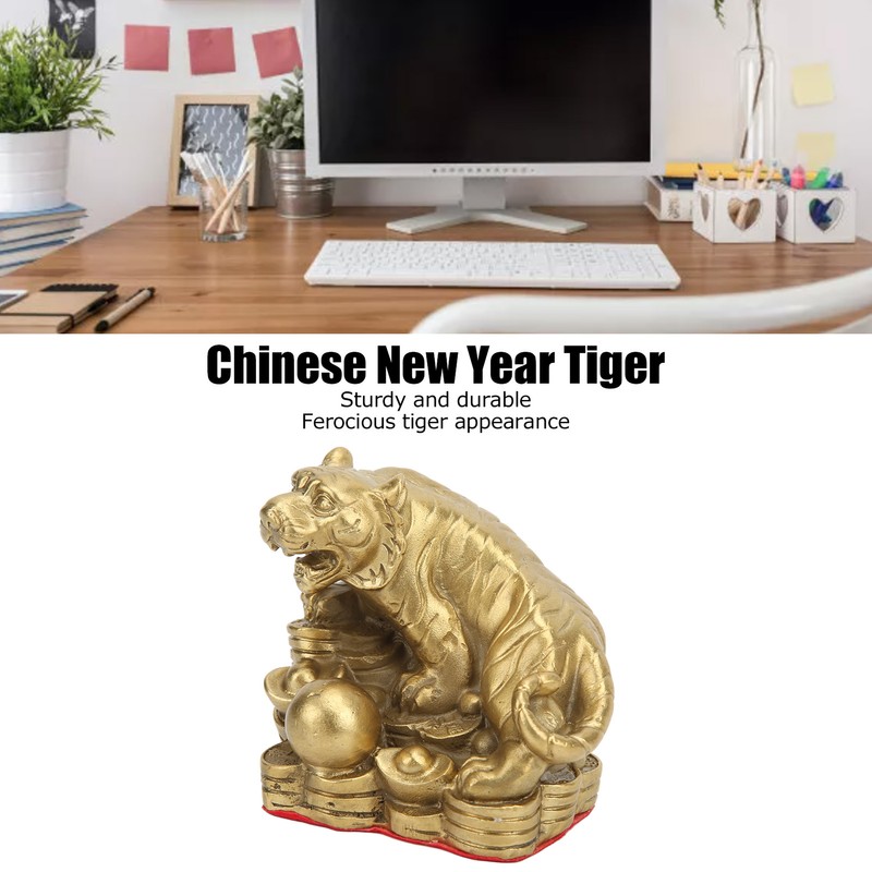 Brass Tiger Statue Sturdy Durable Brass Attract Wealth Fortune Easy