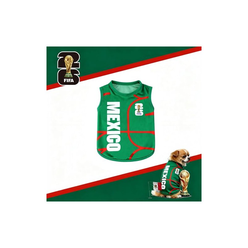 Playera para Perro con diseño Oficial FIFA – México –