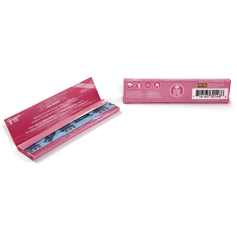 Elements PINK size 1 1/4 rolling paper - 10 booklets