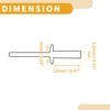 Partuto 50 Pcs Dome Head Closed Sealing Rivets 3.2mm Grip