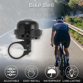 TUCKBOLD MTB Mountain Bike Road Bike Bicycle Trigger Bell Loud Sound Horn Adjustable Cycling Handlebar Bell Black for Adults