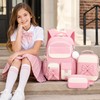 Tecoloy Backpack for Girls, 3PCS Girls Backpack with Lunch Box
