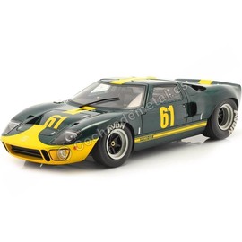 solido S1803004 Ford GT40 Mk.1 Collectible Miniature Car, Green and Yellow, 1:18 Scale