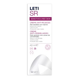 Crema Facial Leti Anti Rojeces 40ml Piel Sensible Fps Día