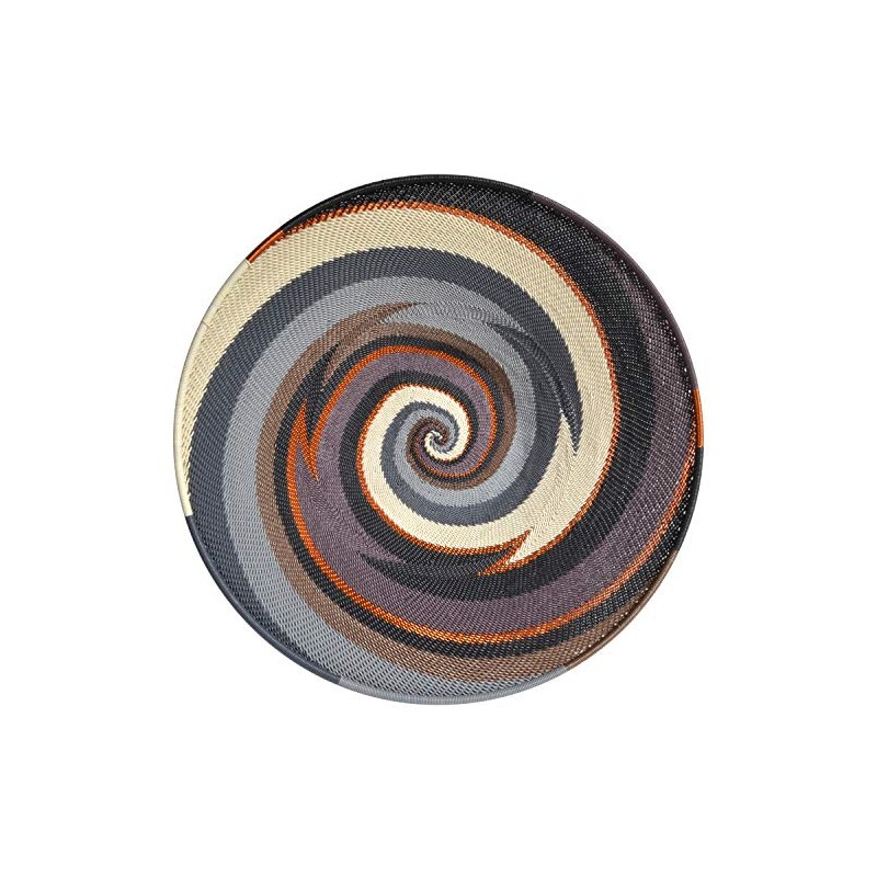 Fair Trade Zulu Telephone Wire 12-inch Platter Basket, Gray Mist