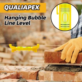QualiapeX 8 Pcs Hanging Bubble Line Level String Level Tools, Mini Spirit Line Level for Building Trades Bricklaying Tiling Engineering Surveying Metalworking and Measuring