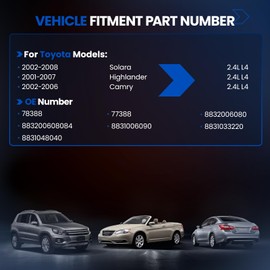 SYKRSS 78388 Air Conditioning A/C Compressor with Clutch Compatible with Toyota Camry 2002-2006, for Highlander 2001-2007, for Solara 2002-2008, L4 2.4L, 10S17C Compressor