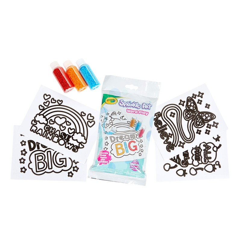 Crayola Sprinkle Art Say What Activity Kit, Word Art, Gift