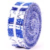 Soimoi 40Pcs Japanese Sashiko Print Precut Fabrics Strips Roll Up