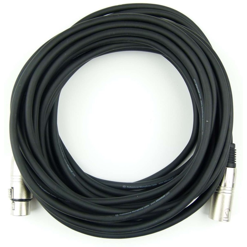 2x Adam Hall Cables 10 m Black K3MMF1000 Microphone Cable