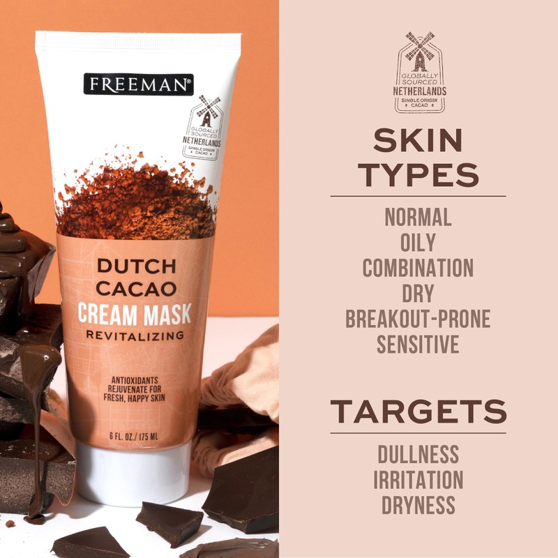 Freeman Exotic Blends Revitalizing Dutch Cacao Cream Facial Mask, 6
