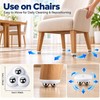 360° Rotating Adhesive Caster Wheels for Kitchen Storage – 6-Piece