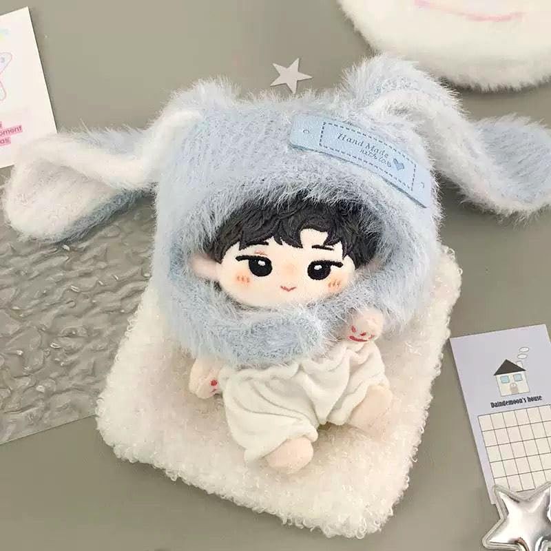 Plush Rabbit Ear Kigurumi Cap & Pants Set [For 3.9