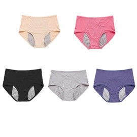 Leakproof Panties for Over 60#s with Incontinence-5 Pack Leakproof Ladies Underwear