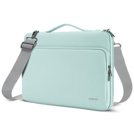 DOMISO 16 Inch Laptop Bag Cover Waterproof Notebook Shockproof Sleeve Case Shoulder Bag Protective Cover for 16" Dell/HP Pavilion Envy/ThinkPad IdeaPad/ASUS Vivobook,Mint Green